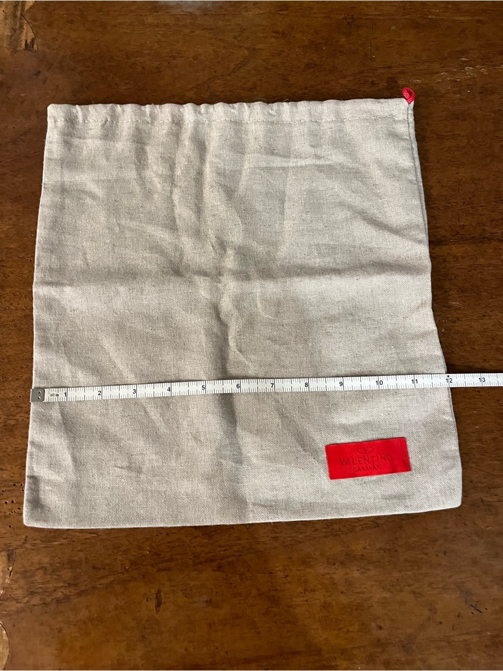 VALENTINO GARAVANI Beige Linen Drawstring Dust Bag NEW